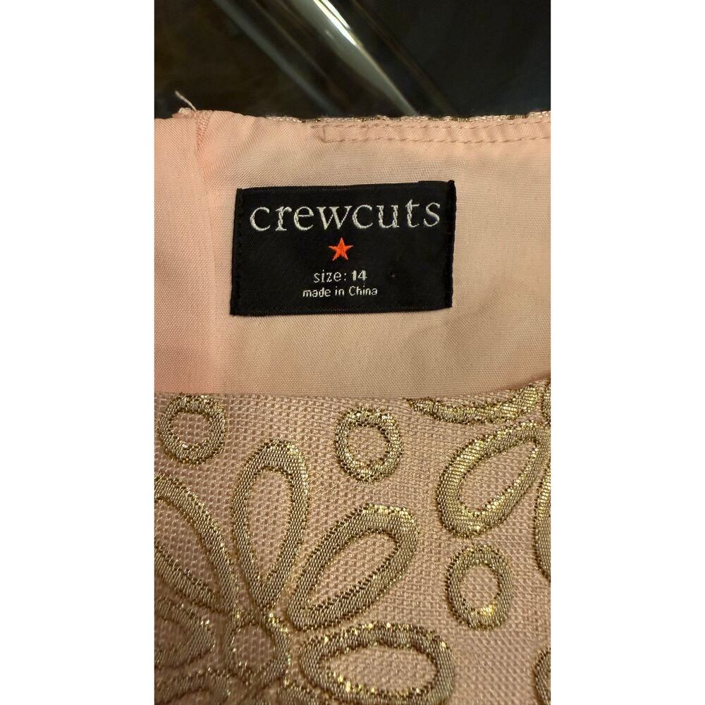J. Crew Crewcuts Drop-Waist Jacquard Dress Holiday Recital Pink Floral Girls' 14 - Picture 6 of 8